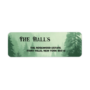Green Forest Wedding Return Address Label