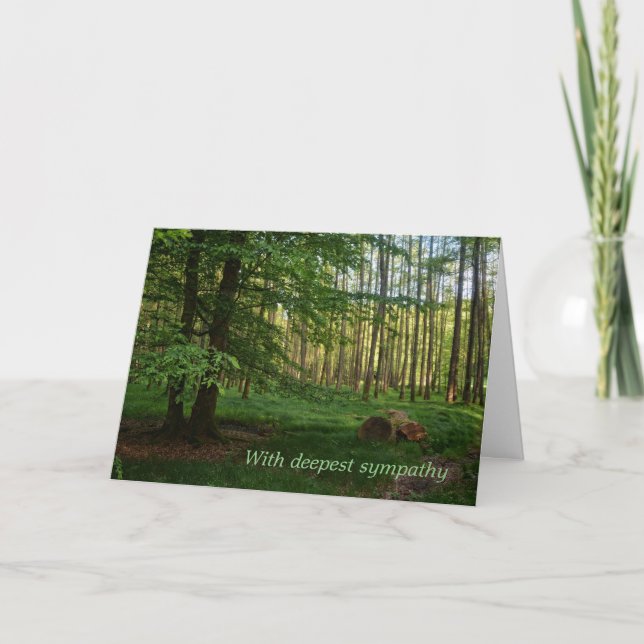Green forest-  With deepest sympathy Card (Front)