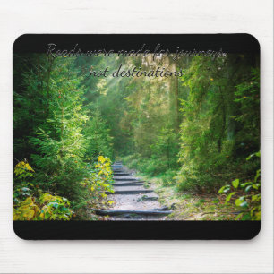 Green Forest with Quote Mouse Pad