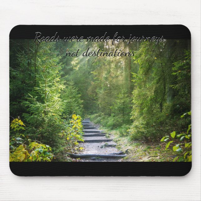 Green Forest with Quote Mouse Pad (Front)