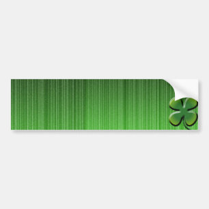 Green Four Leaf Clover Bumper Sticker
