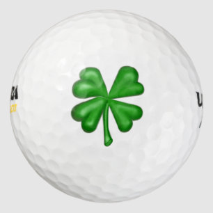 Green Four Leaf Clover Shamrock Golf Balls