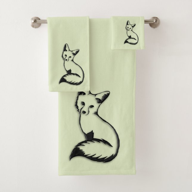 Green Fox   Bath Towel Set (Insitu)