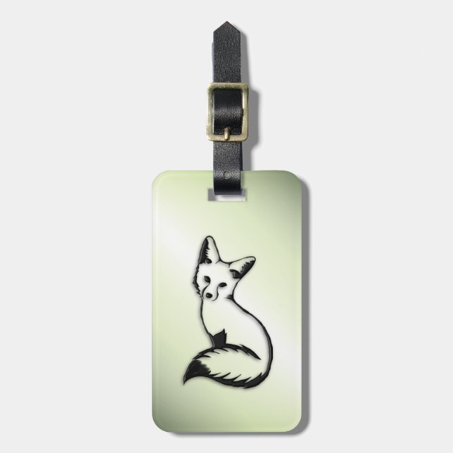 Green Fox   Luggage Tag (Front Vertical)