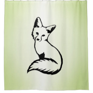 Green Fox   Shower Curtain
