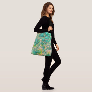 Green Fractal Crossbody Bag