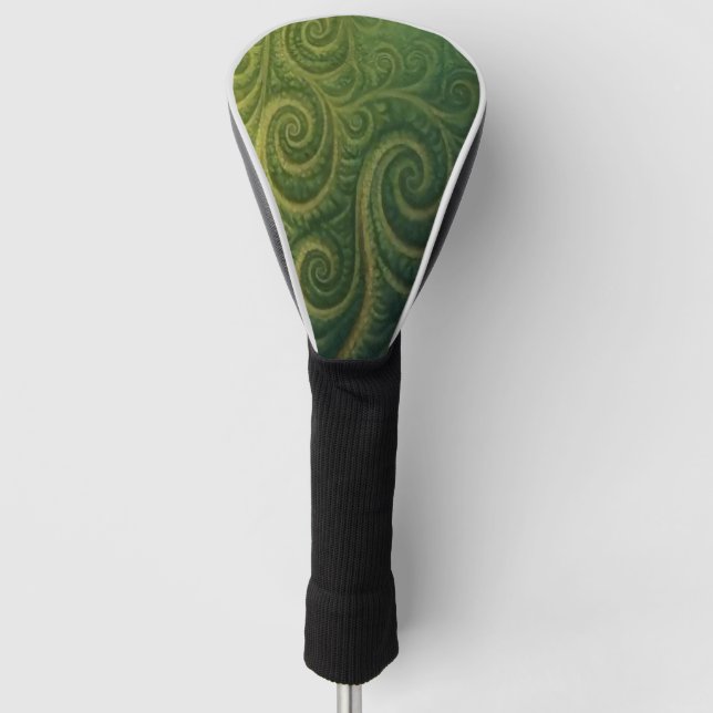 Green Fractal  Golf Head Cover (Front)