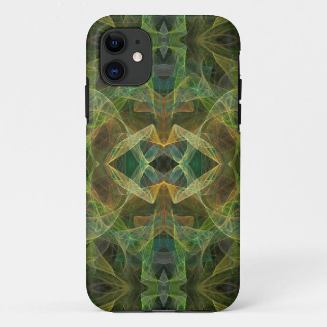 Green Fractal iPhone 5 Custom Case-Mate ID Case (Back)
