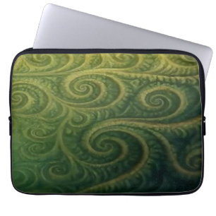 Green Fractal Laptop Sleeve