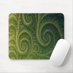 Green Fractal Mouse Pad