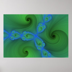 Green Fractal Poster
