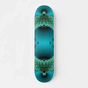 Green Fractal Skateboard Deck.