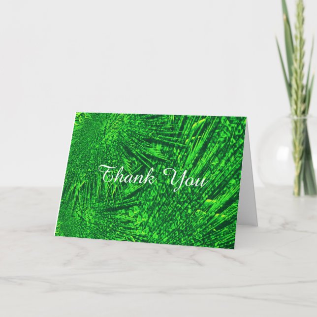 Green fractal.text. holiday card (Front)