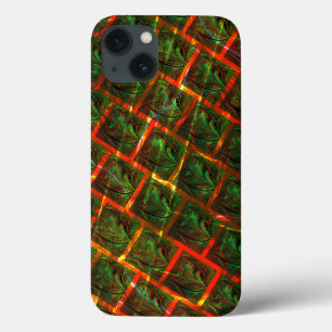 'Green framed eyes', scratches or red grating. iPhone 13 Case