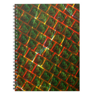'Green framed eyes', scratches or red grid. Notebook