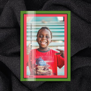 Green Framed Holiday Card