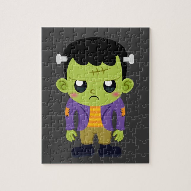 Green Frankenstein Monster Halloween Jigsaw Puzzle (Vertical)