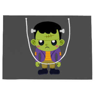 Green Frankenstein Monster Halloween Large Gift Bag