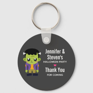 Green Frankenstein Monster Halloween Party Key Ring