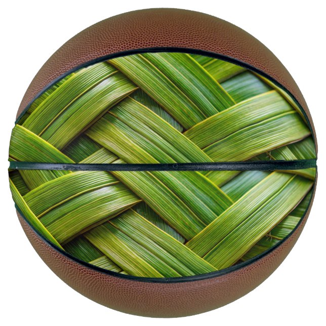 Green Fresh Bamboo Weave  Basketball (Front)