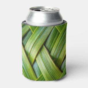 Green Fresh Bamboo Weave Can Cooler