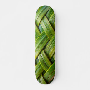 Green Fresh Bamboo Weave  Skateboard