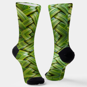 Green Fresh Bamboo Weave Socks