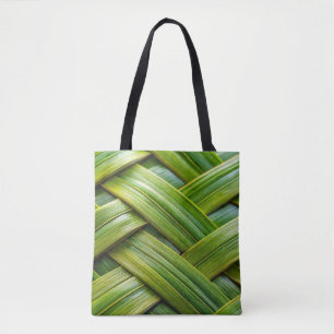 Green Fresh Bamboo Weave Tote Bag