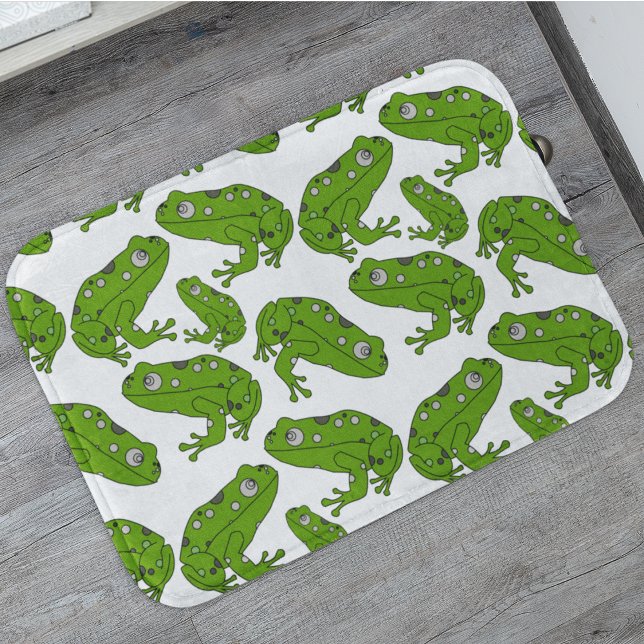 Green Frog Bath Mat (Cartoon frog pattern bath mat)