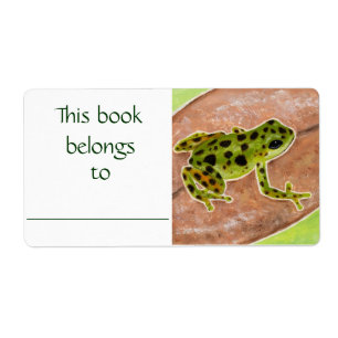 Green Frog book label