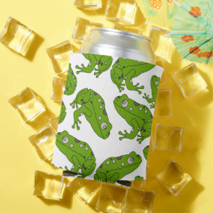 Green Frog Can Cooler