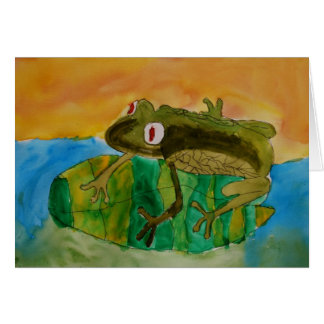 Green Frog Card