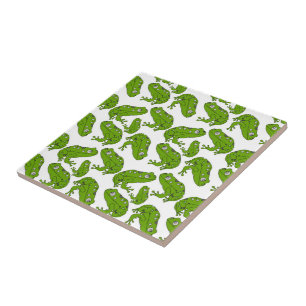 Green Frog Ceramic Tile