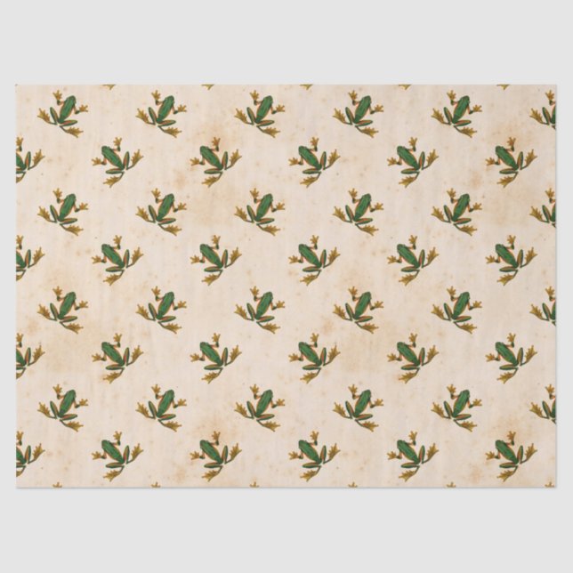 Green Frog Decoupage Tissue Paper (Front)