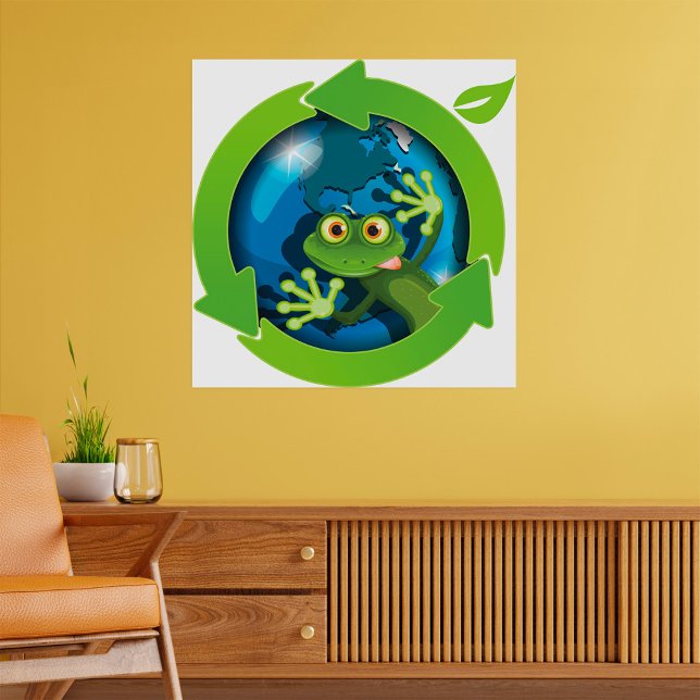 Green Frog Earth Poster (Creator Uploaded)