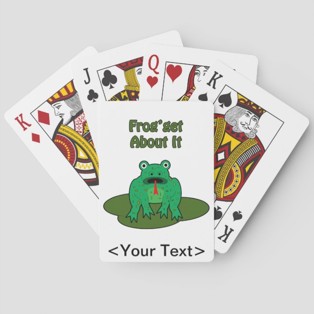 Green Frog - Frog Get About It Playing Cards (Back)