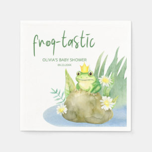 Green Frog Frog-tastic Baby Shower Napkin