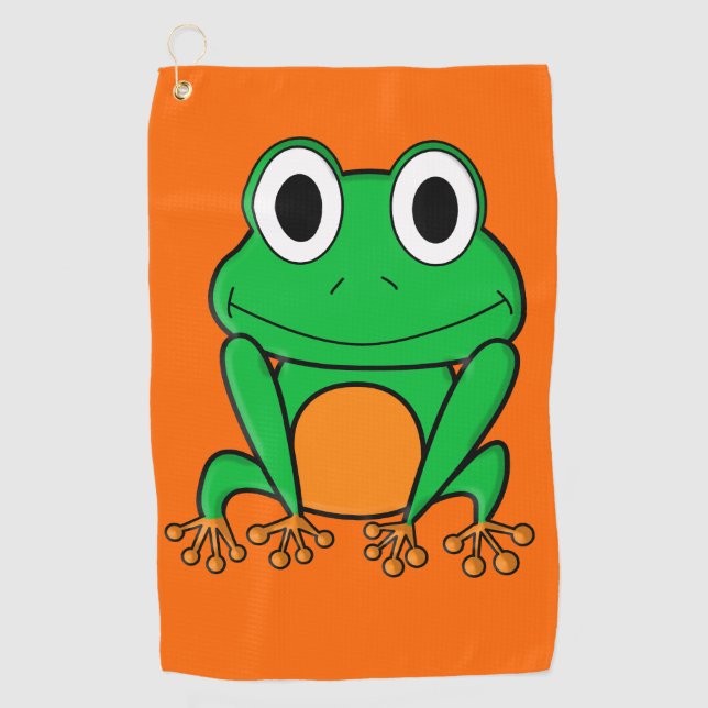 Green frog golf towel (Front)