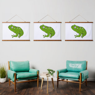 Green Frog Hanging Tapestry