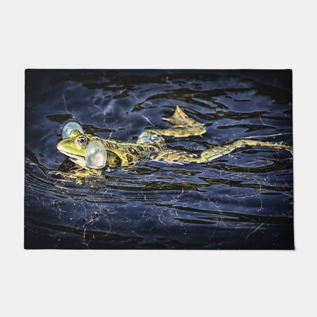 Green Frog in the Pond Doormat (Front)