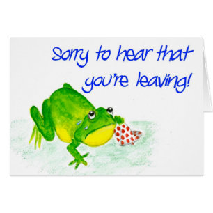 Green Frog 'Leaving' Card