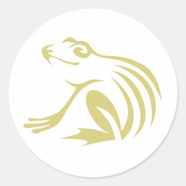 Green Frog Logo Classic Round Sticker (Front)