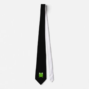 Green Frog. Looking confused. Tie