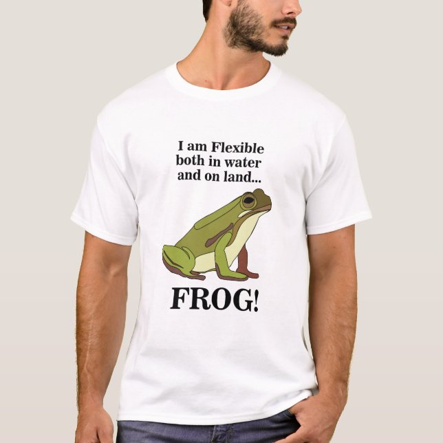 Green Frog Lovers Funny T-Shirt (Front)