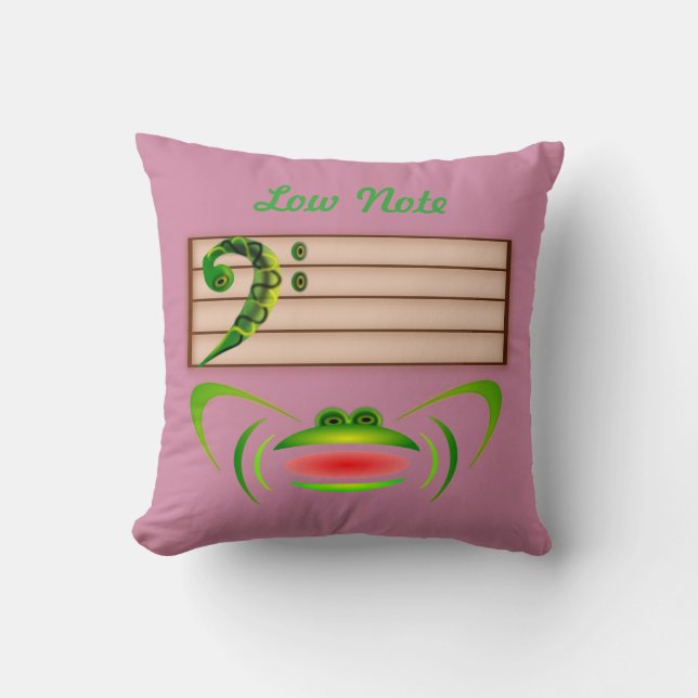 Green Frog Low Note  Cushion (Front)