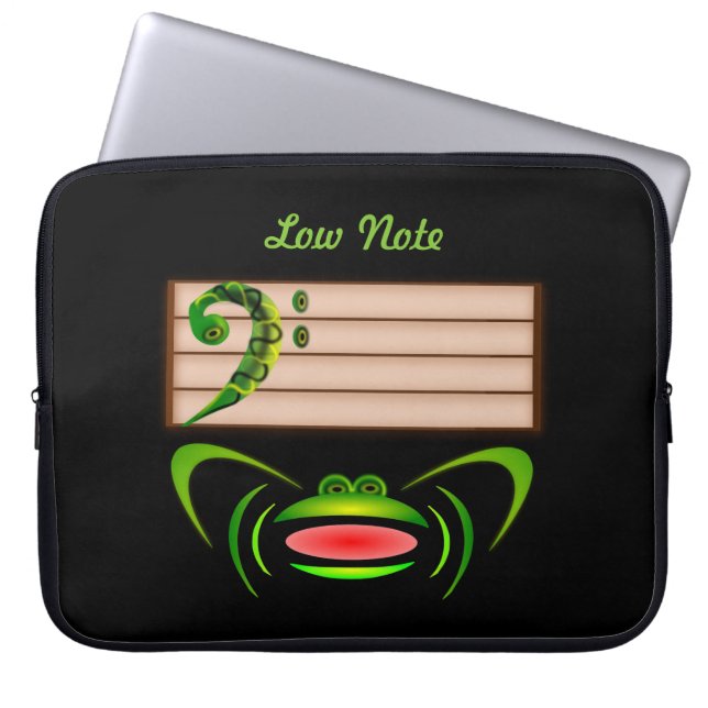 Green Frog Low Note  Laptop Sleeve (Front)