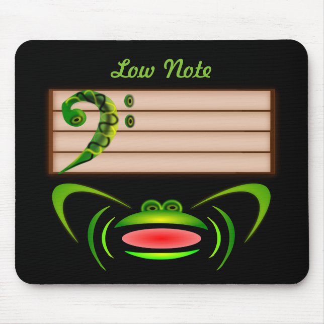 Green Frog Low Note  Mouse Pad (Front)