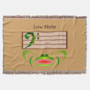 Green Frog Low Note  Throw Blanket