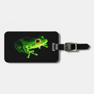 Green Frog Luggage Tag