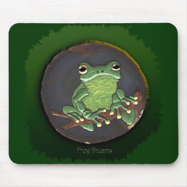 Green Frog Mouse Pad (Front)